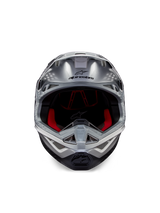 Alpinestars S-M10 Flood Helmet - Silver Orange Fluo