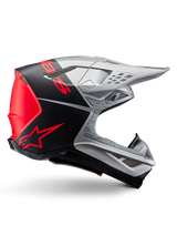 Alpinestars S-M10 Flood Helmet - Silver Orange Fluo