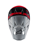 Alpinestars S-M10 Flood Helmet - Silver Orange Fluo