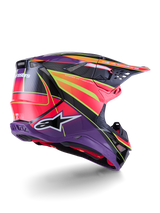 Alpinestars S-M10 ERA Helmet - Pink Purple Fluorescent Yellow