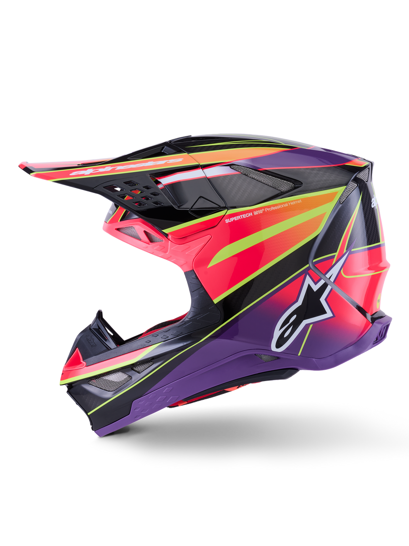 Alpinestars S-M10 ERA Helmet - Pink Purple Fluorescent Yellow