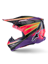Alpinestars S-M10 ERA Helmet - Pink Purple Fluorescent Yellow