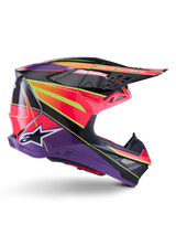 Alpinestars S-M10 ERA Helmet - Pink Purple Fluorescent Yellow