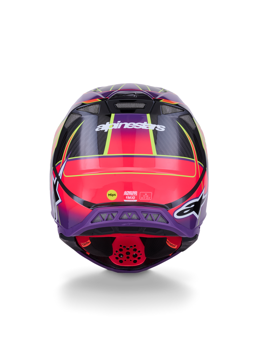 Alpinestars S-M10 ERA Helmet - Pink Purple Fluorescent Yellow