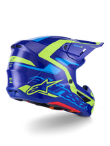 Casco Alpinestars S-M7 DEED - Blu Giallo Fluo