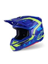 Casco Alpinestars S-M7 DEED - Blu Giallo Fluo