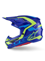 Casco Alpinestars S-M7 DEED - Blu Giallo Fluo
