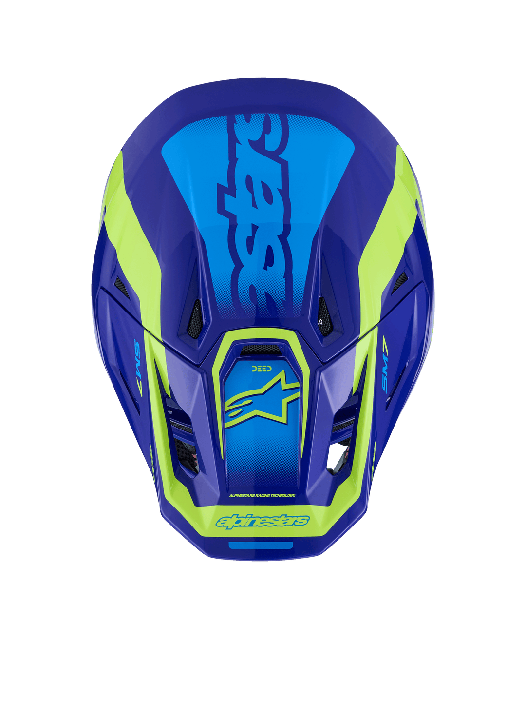 Casco Alpinestars S-M7 DEED - Blu Giallo Fluo