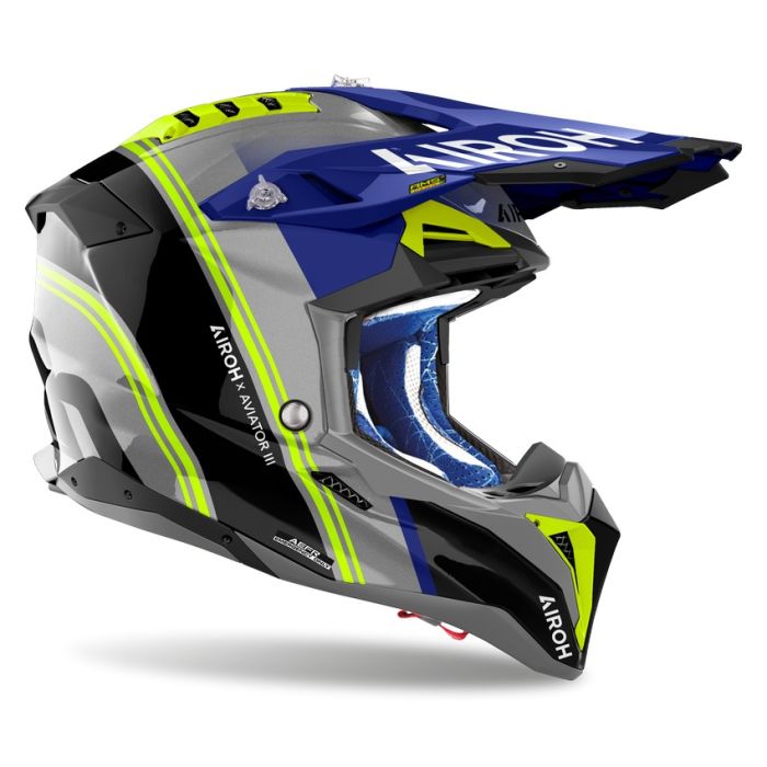 Airoh Aviator 3 HIMA Helmet - Blue Gloss