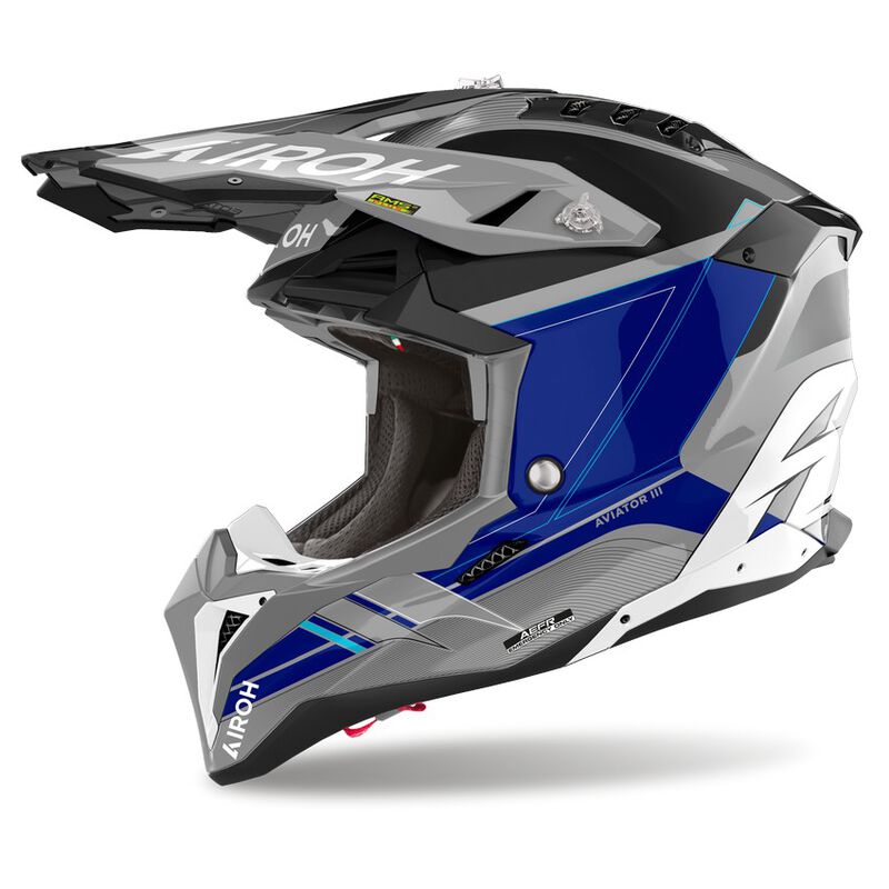 Casco Airoh Aviator 3 SABER - Blue Gloss