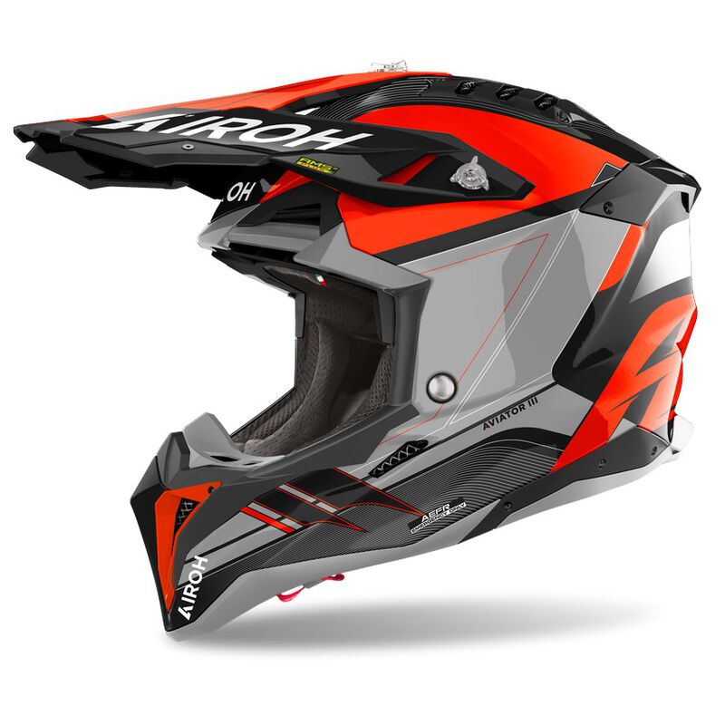 Airoh Aviator 3 SABER Helmet - Orange Gloss