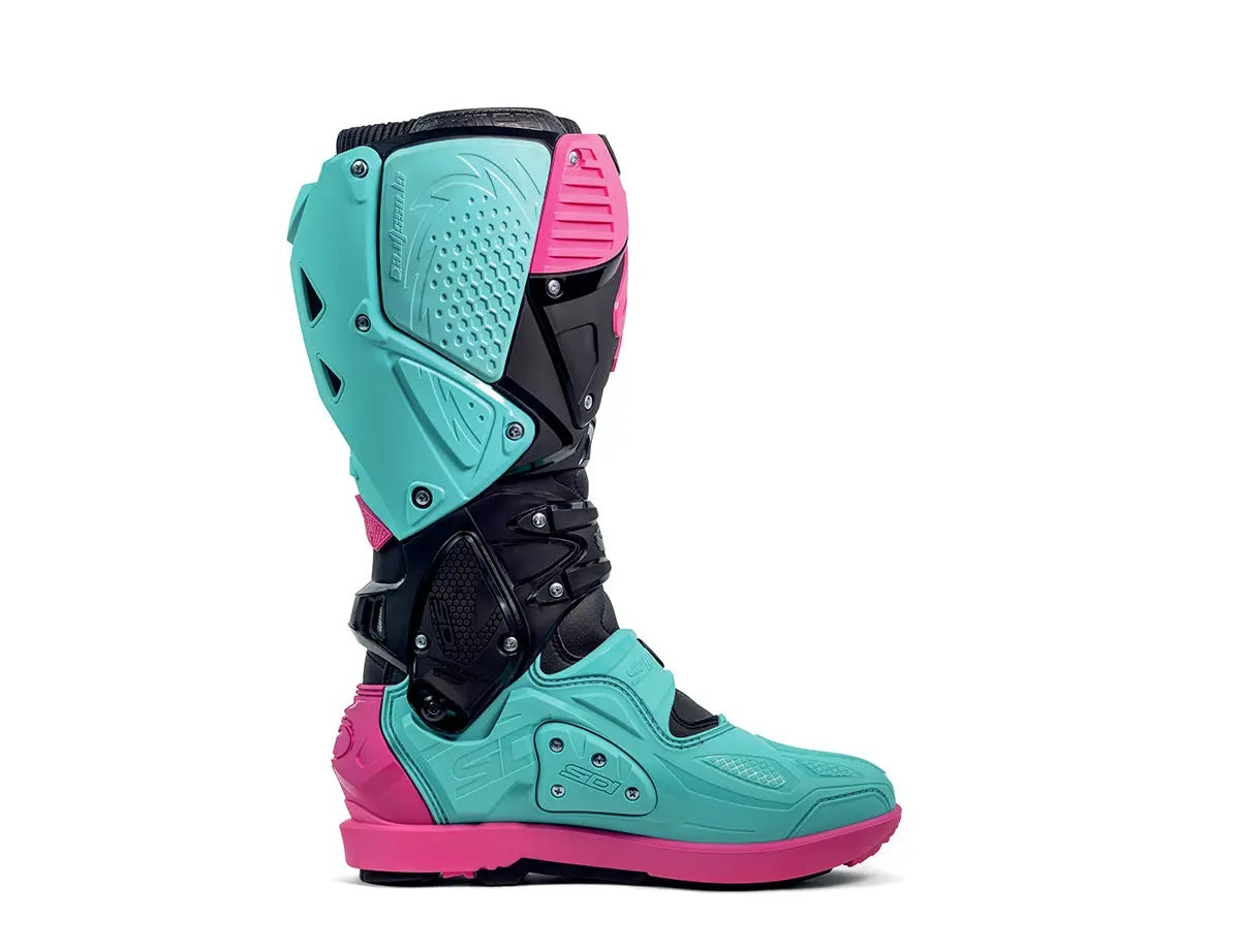 Sidi Crossfire 3 SRS Boots - Black Mint Pink
