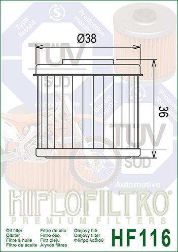 Filtro Olio HIFLO HF116