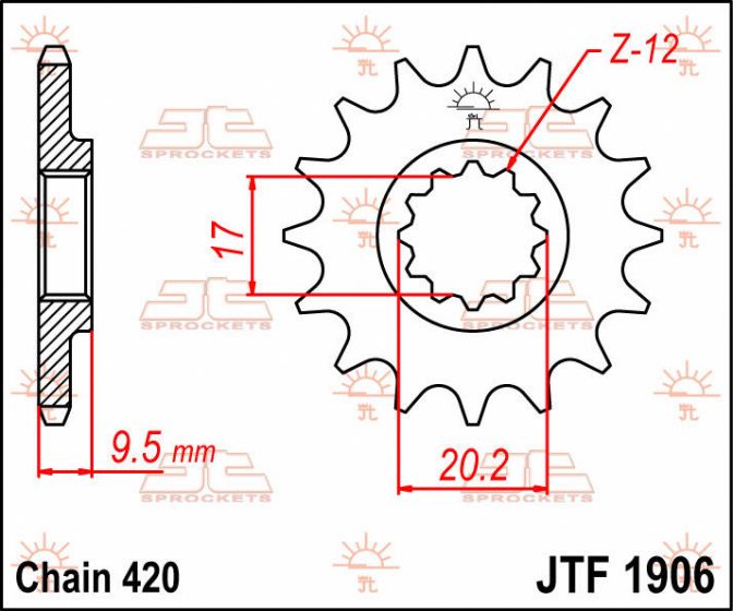 Pignone in acciaio JT - Gas Gas / Husqvarna / KTM 65cc