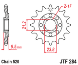 JT Sprocket - Honda CR 250 500 1988-2007 / CRF 250 450 2025