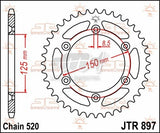 Corona in acciaio JT - Gas Gas / Husaberg / Husqvarna / KTM - Nero