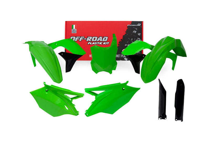 Kit plastiche Kawasaki KXF 450 2016-2018 - Verde Nero - con parasteli