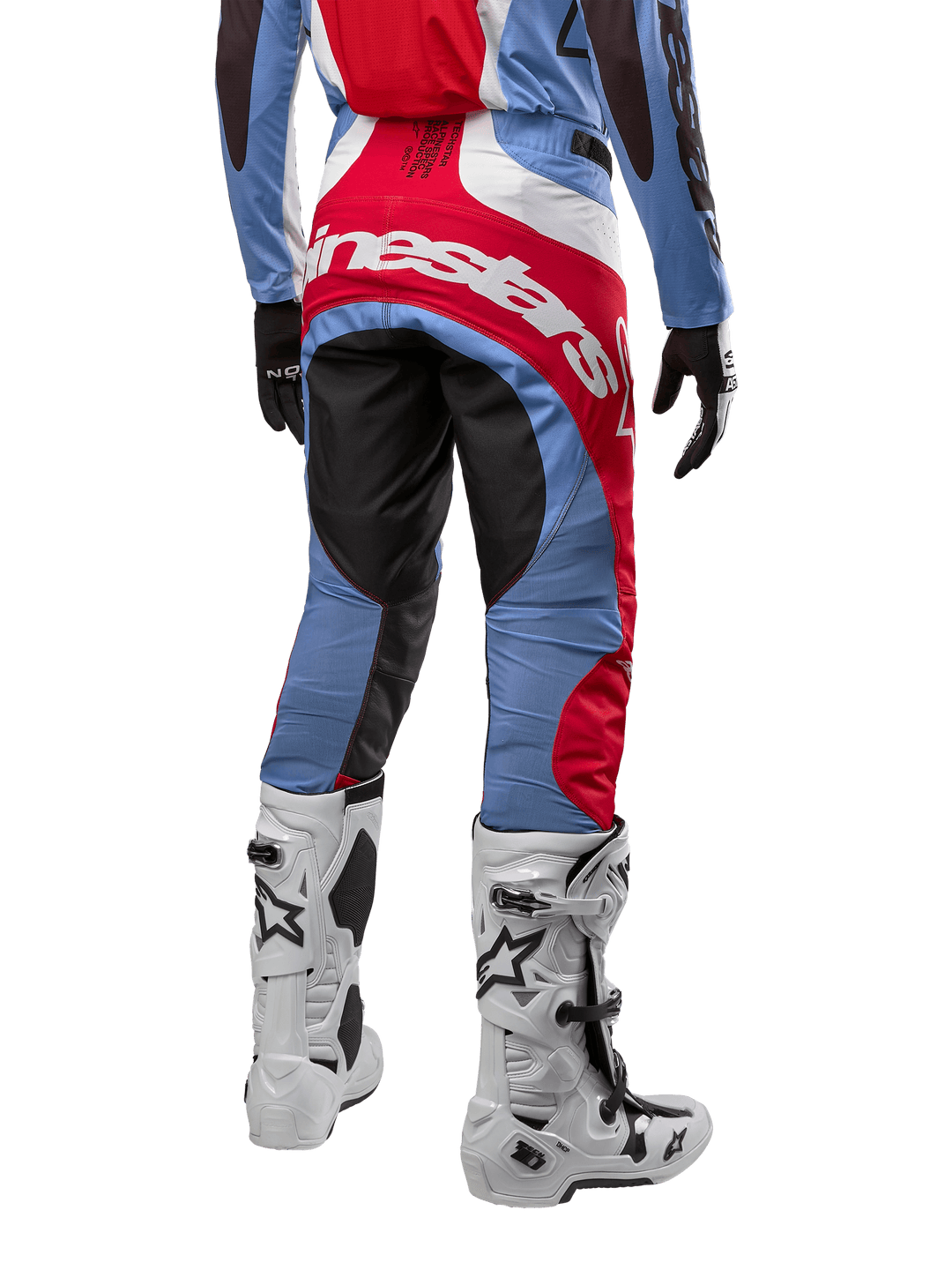 Pantaloni Alpinestars Techstar Ocuri - Light Blue Red