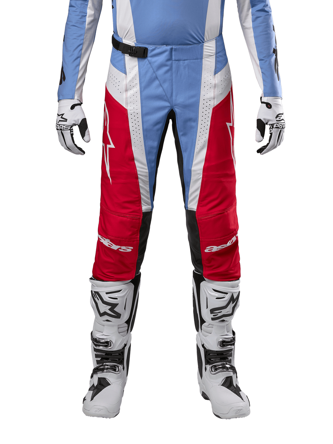 Pantaloni Alpinestars Techstar Ocuri - Light Blue Red