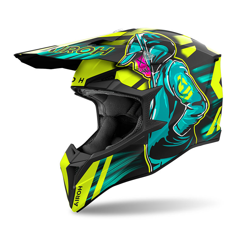 Casco Airoh WRAAAP CYBER - Giallo