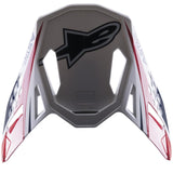 Alpinestars S-M10 CARBON META2 Helmet Visor - White Red Blue