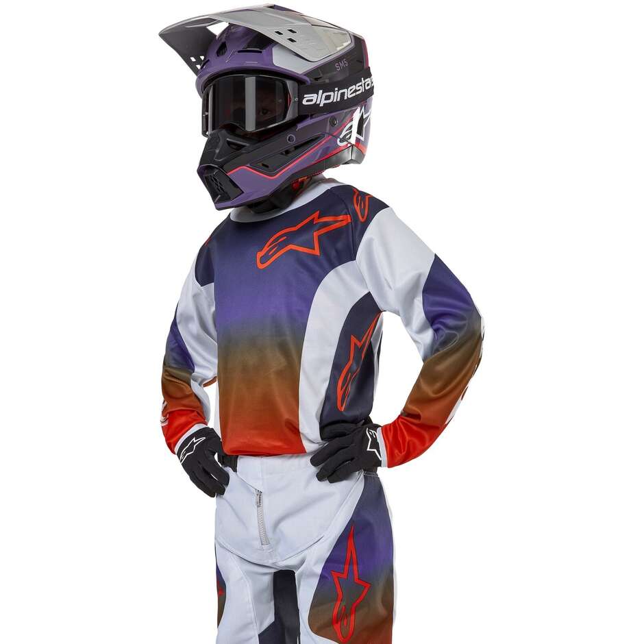 Maglia Alpinestars Racer Hoen Ragazzo - Grigio Arancione
