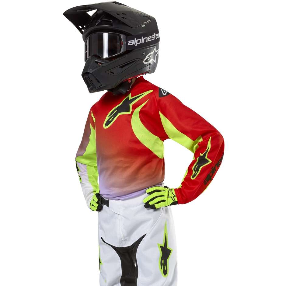 Alpinestars Racer Lucent Jersey for Boys - White, Red, Yellow