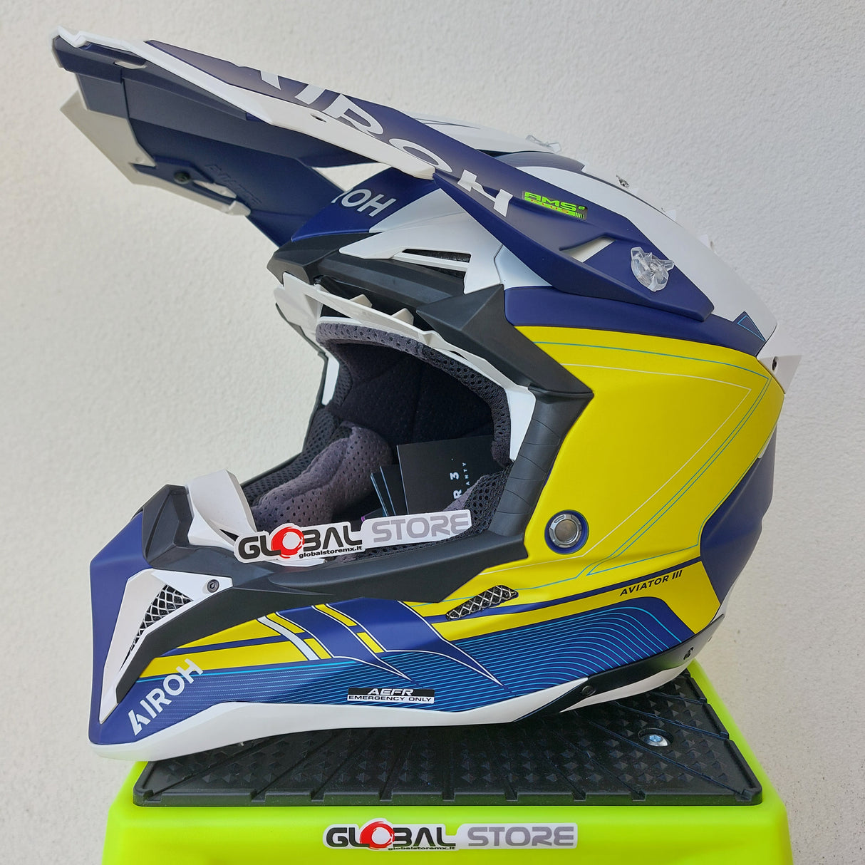 Casco Airoh Aviator 3 SABER - Blue Matt