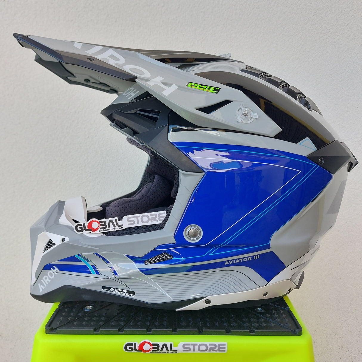 Casco Airoh Aviator 3 SABER - Blue Gloss
