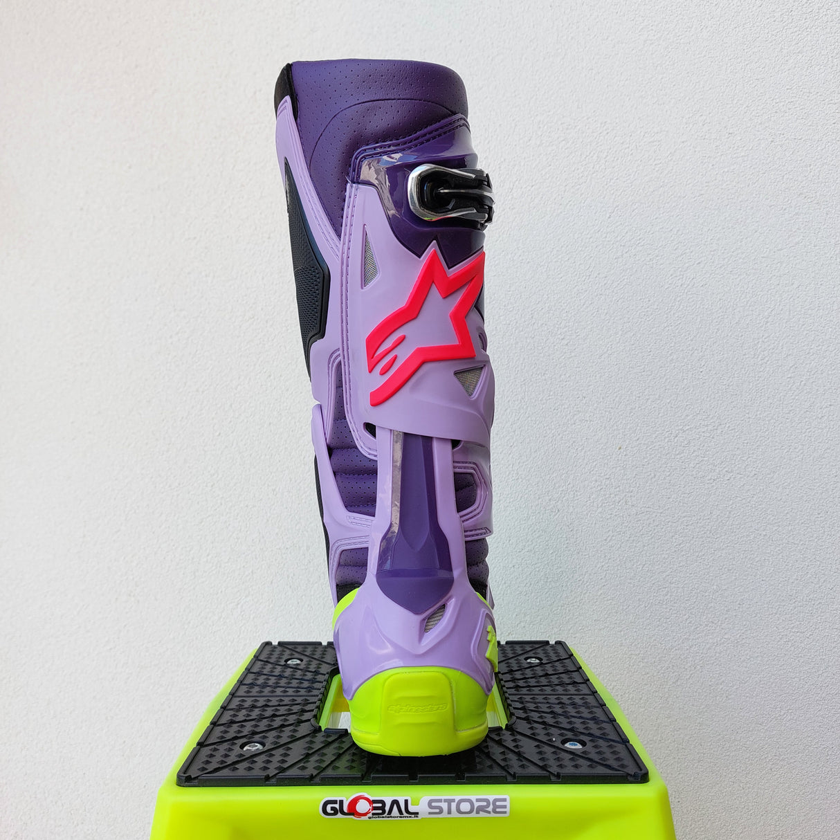Stivali Alpinestars Tech 10 Supervented - Viola Giallo Fluo