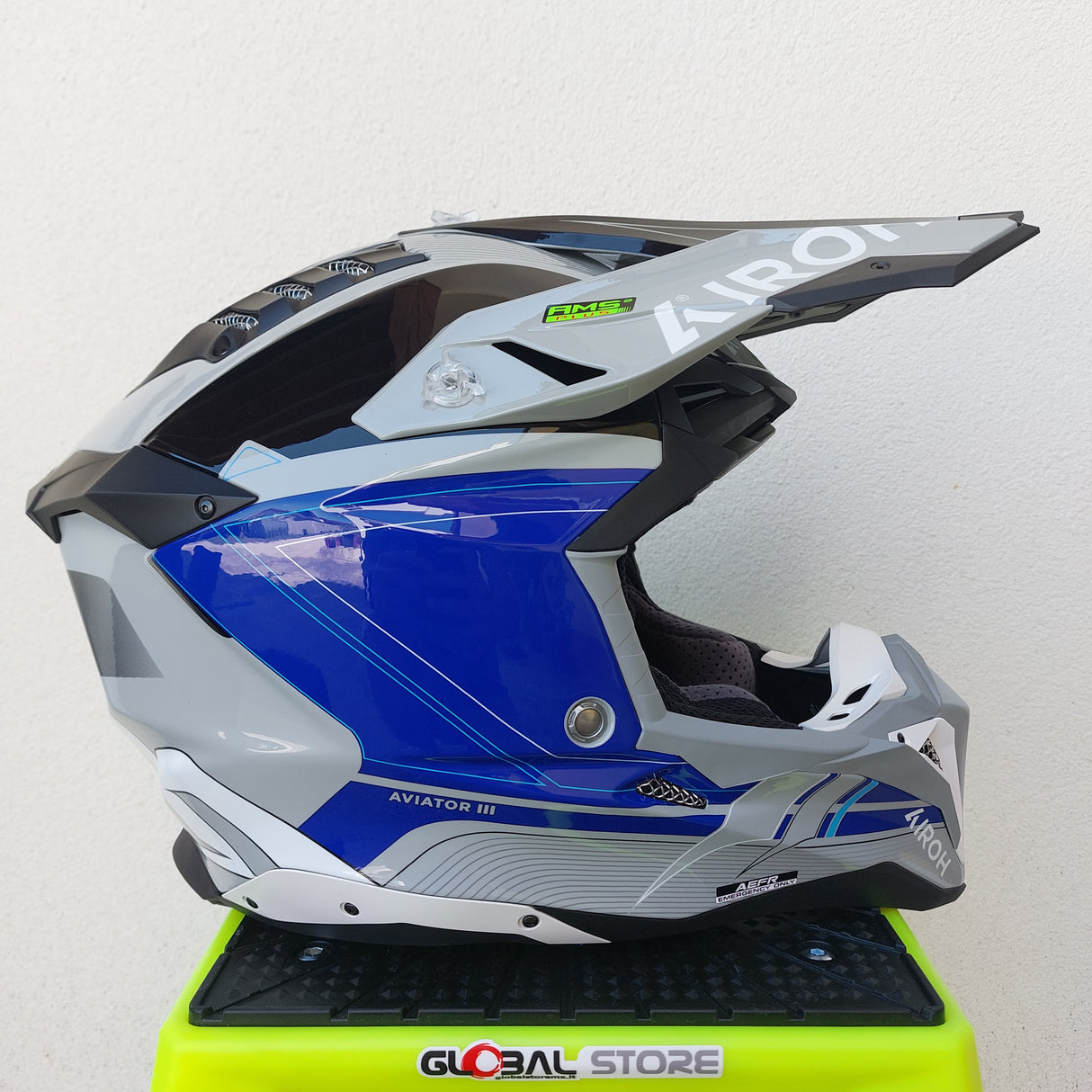 Casco Airoh Aviator 3 SABER - Blue Gloss
