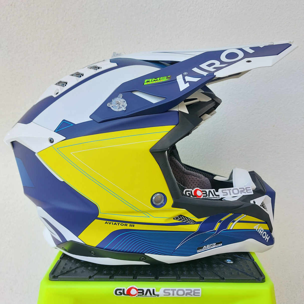 Casco Airoh Aviator 3 SABER - Blue Matt