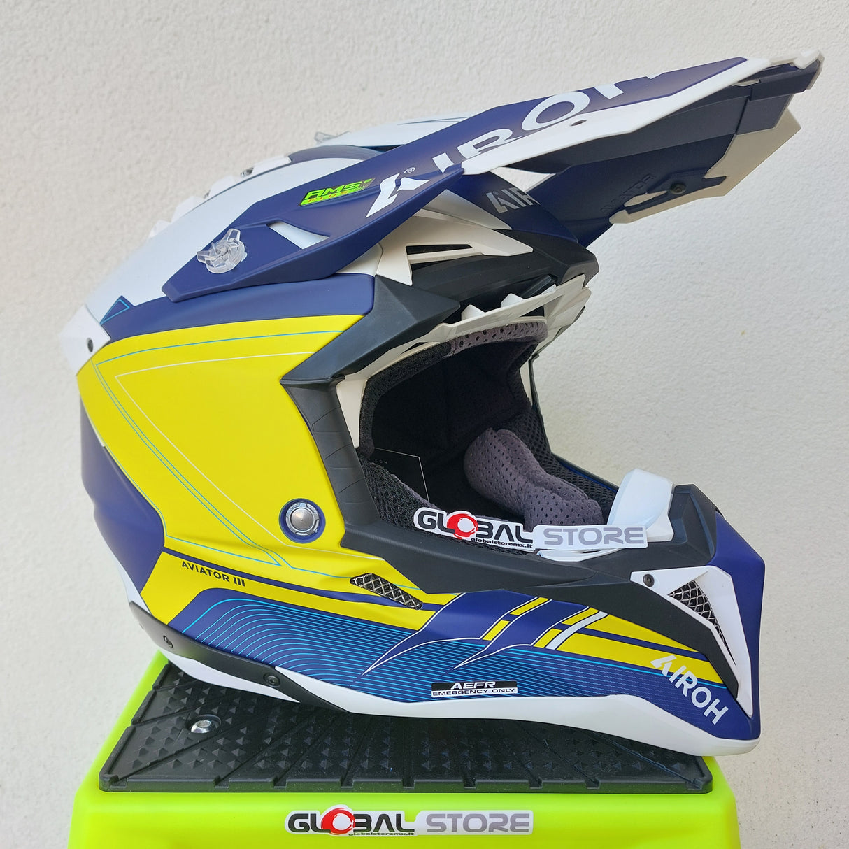 Casco Airoh Aviator 3 SABER - Blue Matt