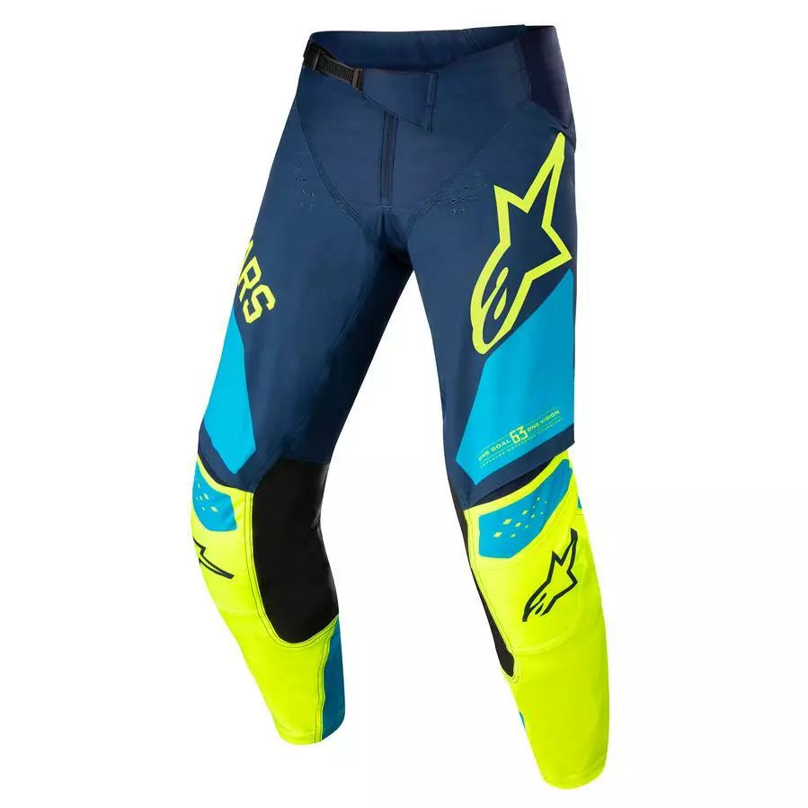 Pantaloni Alpinestars Techstar Factory - Blu Giallo Fluo