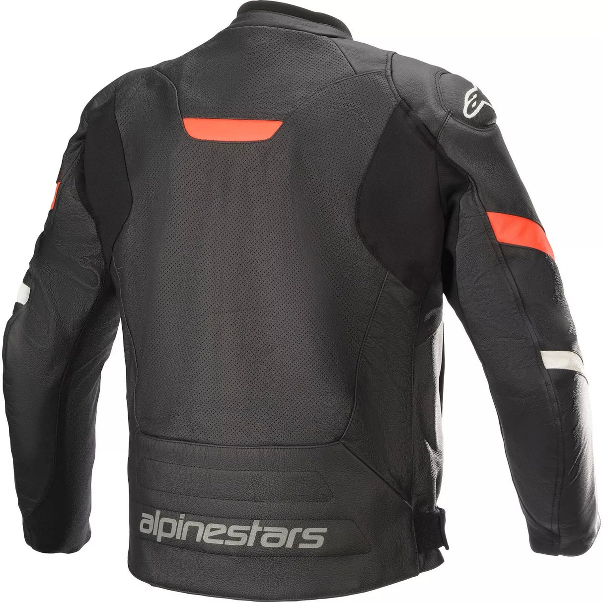 Giacca In Pelle Alpinestars Faster V2 AIRFLOW - Nero Rosso Fluo