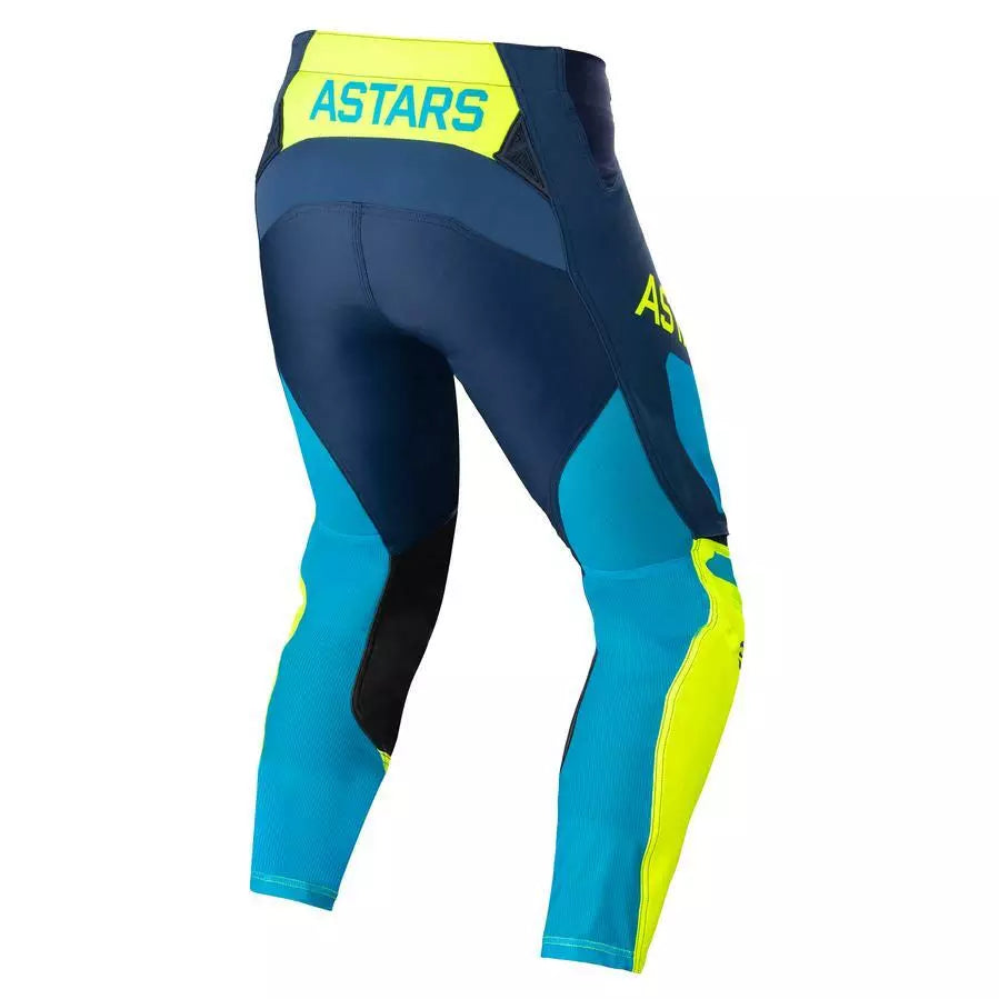 Pantaloni Alpinestars Techstar Factory - Blu Giallo Fluo