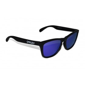 Occhiali Oakley Frogskins Matte Black / Violet Iridium 24-298 Sunglasses Brillen