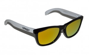 Occhiali Oakley Frogskins Heritage Black / Fire Iridium 24-418 Sunglasses
