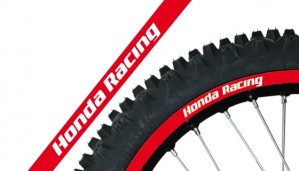 Kit Adesivi Per Cerchi Rossi Honda Racing
