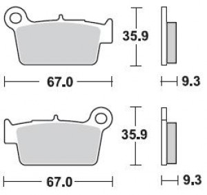890CM44 Coppia Pastiglie Freno Posteriore Braking - Mescola Standard