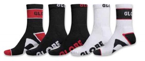 Calze Globe Destroyer Crew Red - 5 Paia