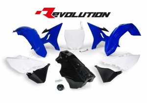 Kit Plastiche Revolution Rtech YZ 125-250 2002=>2021 Blu