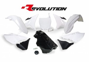 Kit Plastiche Revolution Rtech YZ 125-250 2002=>2021 Bianco