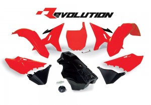 Kit Plastiche Revolution Rtech YZ 125-250 2002=>2021 Ducati Neon Red