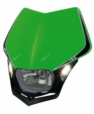 Mascherina Faro Anteriore Rtech V-Face LED Verde Kawasaki