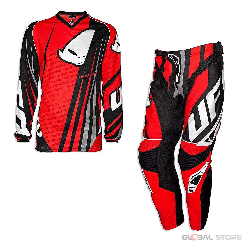 Completo Cross Ufo Century Rosso Fluo - Ufo - Completi - Clothings MX /  Enduro Global Store Mx
